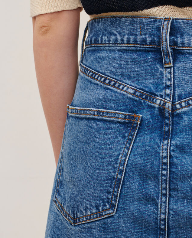 Minijupe en jean 0642 vintage wash denim