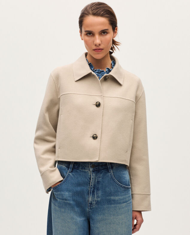 Veste courte double face K301 light beige