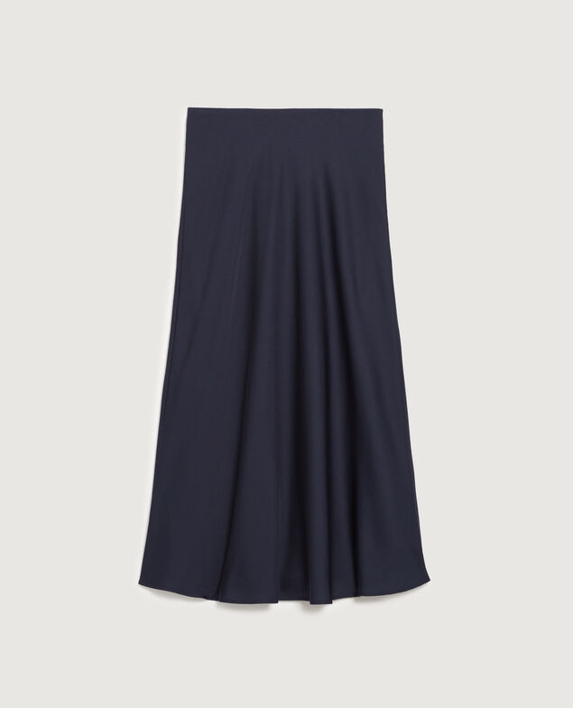 Jupe midi fluide satinée H695 night sky