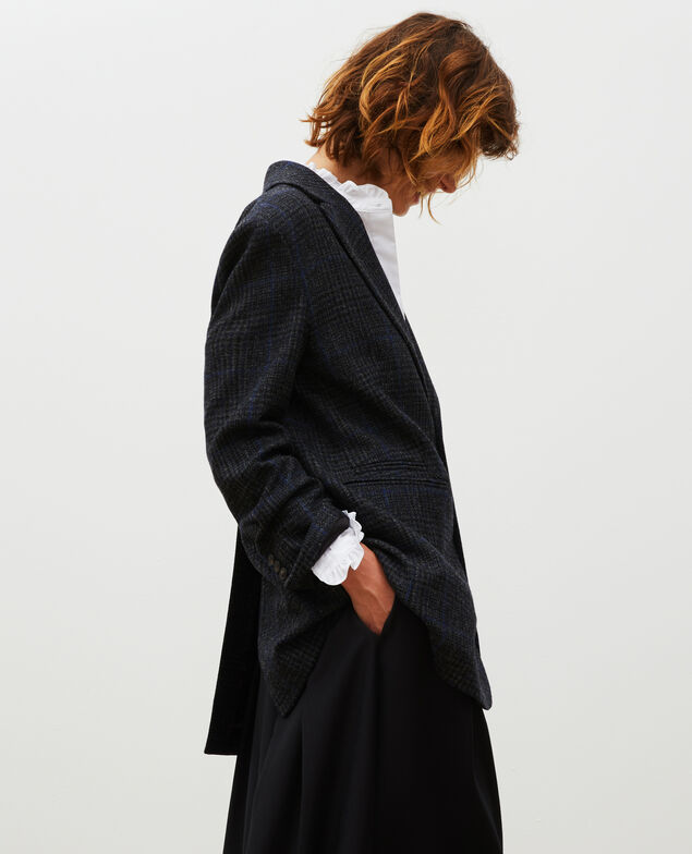 Blazer ample en laine Night sky pieddepoule
