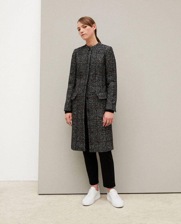 Manteau coupe droite Noir
