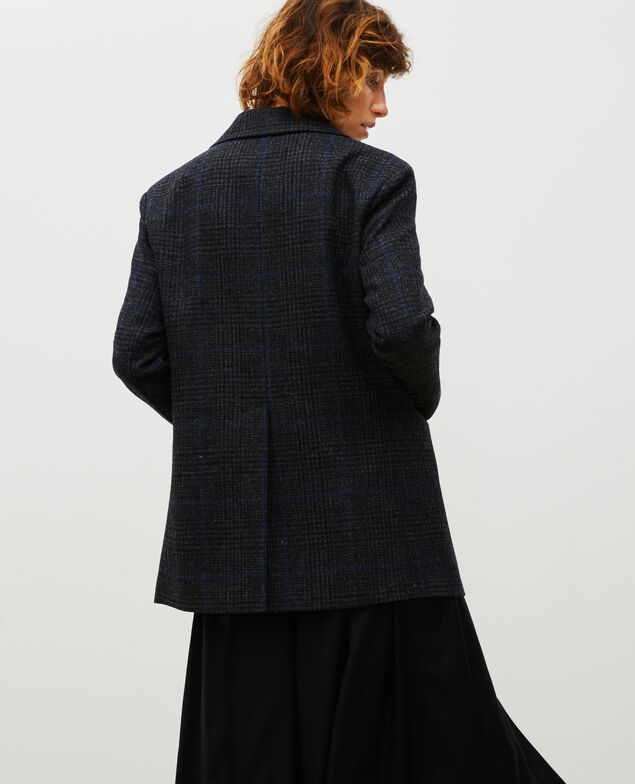 Blazer ample en laine Night sky pieddepoule