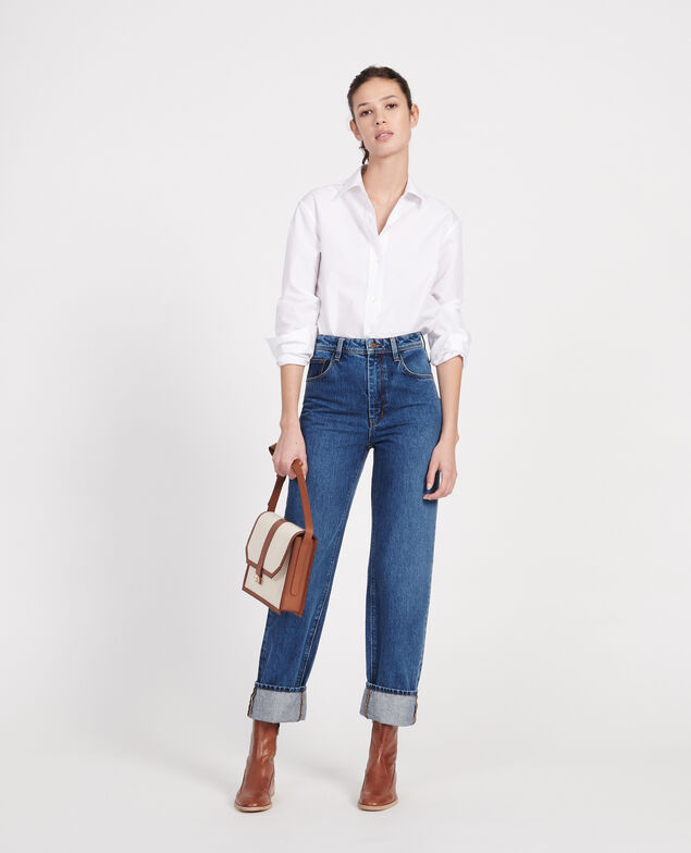 Jean délavé coupe droite Denim medium wash