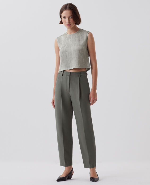 Pantalon carrot CAMILLE J560 basil dark green