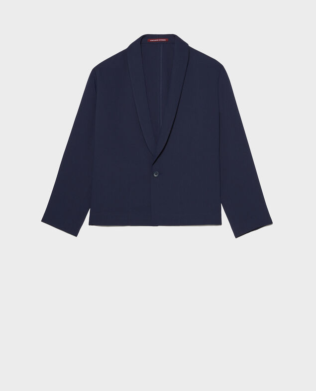 Veste de smoking en polyester fluide Maritime blue