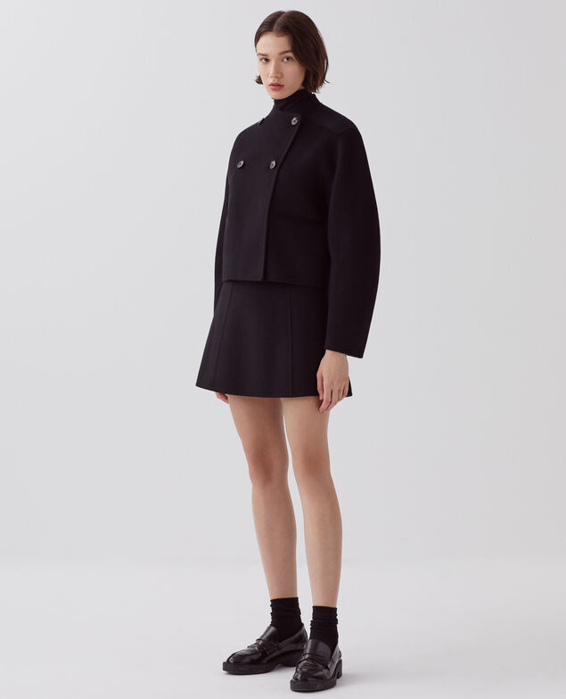 Blouson court double face H091 black beauty