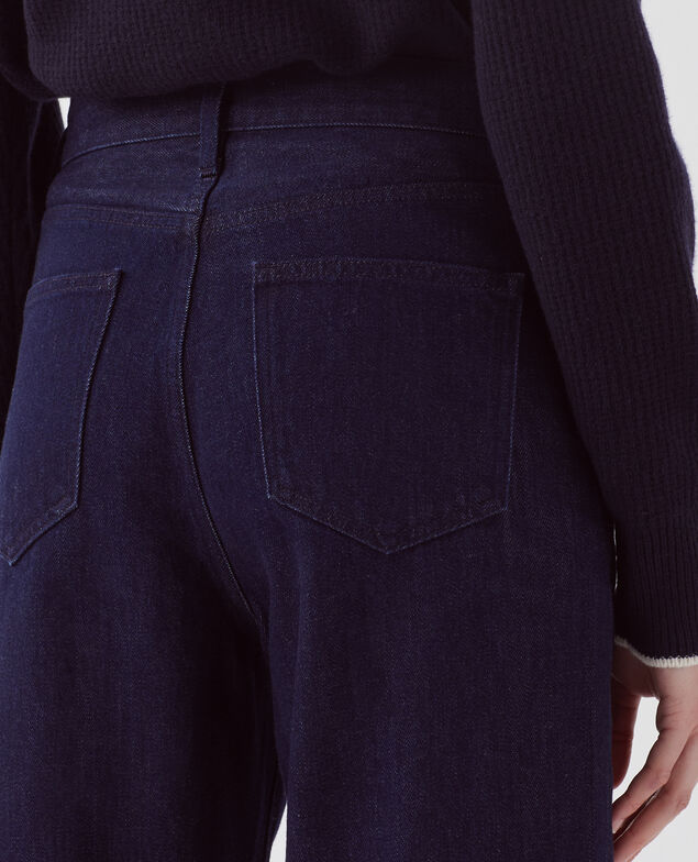 Jean regular à larges revers U690 navy