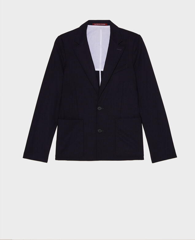 Blazer en laine légère Dark navy