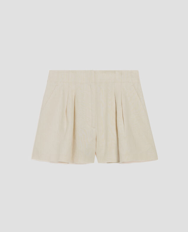 Short à plis en lin H303 white swan