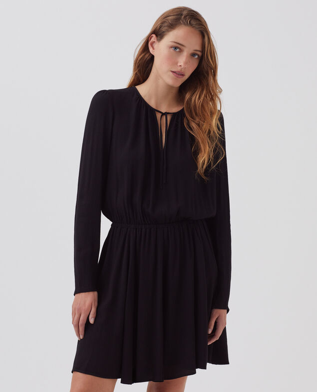 Robe courte fluide H091 black beauty