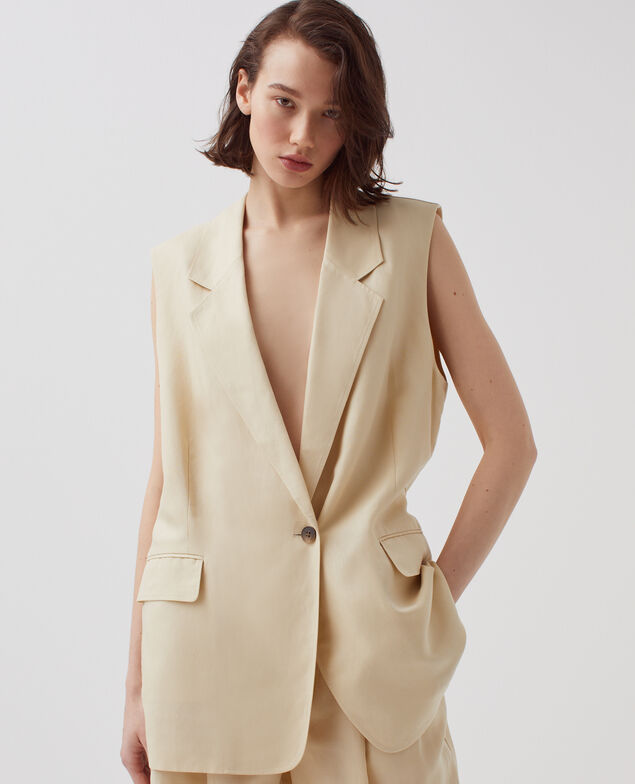 Veste de costume sans manches H311 oyester gray