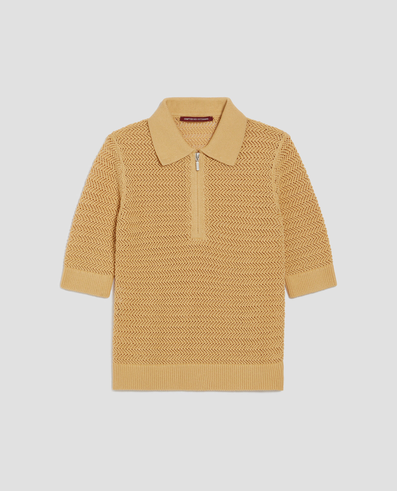 トップス H COTTON NYLON CORD POLO COLLAER KNIT MR P. Open-Knit Ribbed Cotton Polo Shirt for Men | MR PORTER