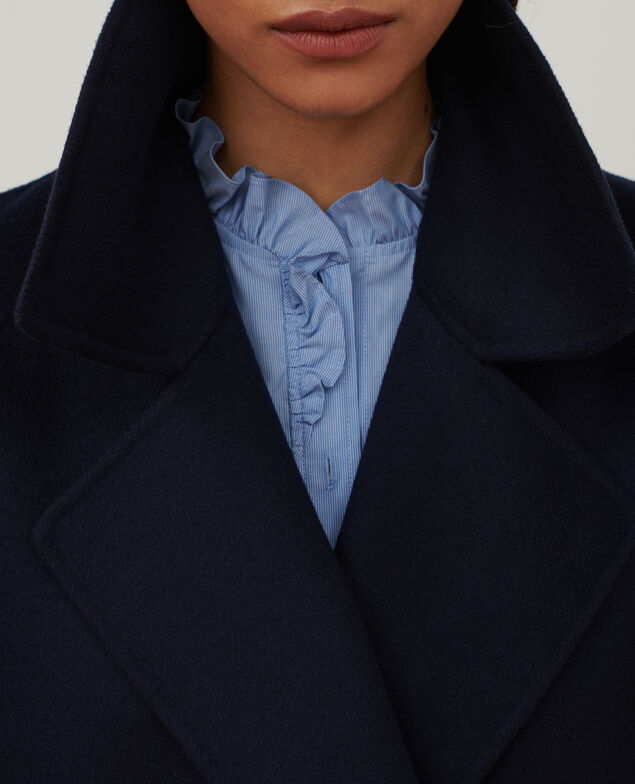 Manteau double face laine et cachemire 7012c 69 navy