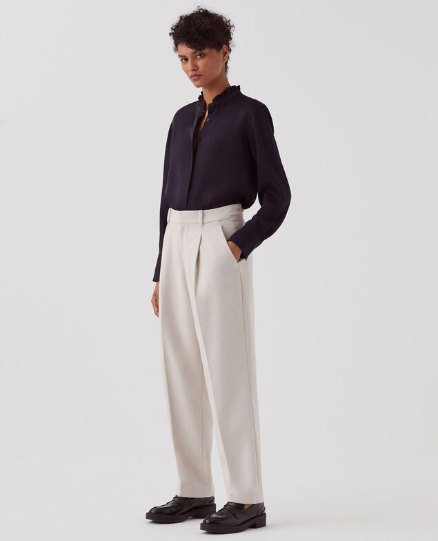 Pantalon droit en laine U300 natural