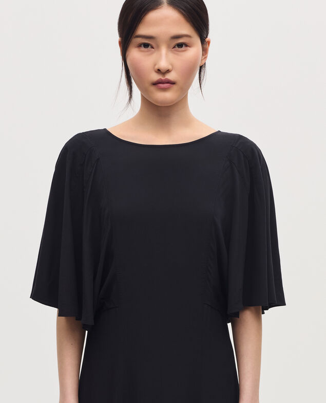 Robe longue fluide H091 black beauty