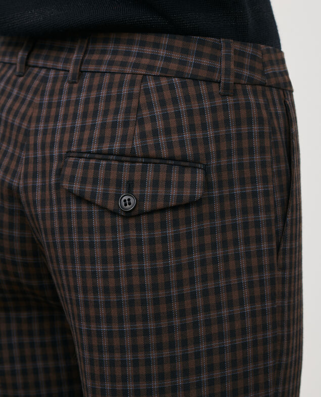 Pantalon cigarette MARGUERITE 8865 34 brown check