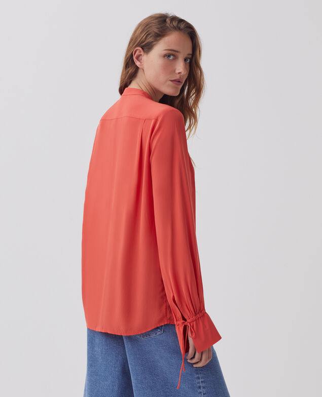 Chemise fluide à manches longues J240 paprika orange
