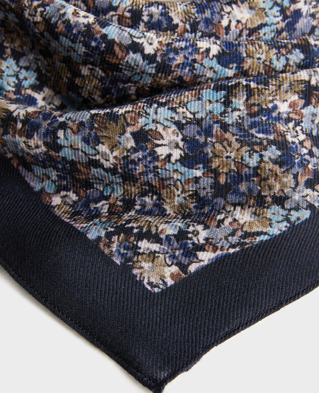 Carré en laine imprimé Stone blue
