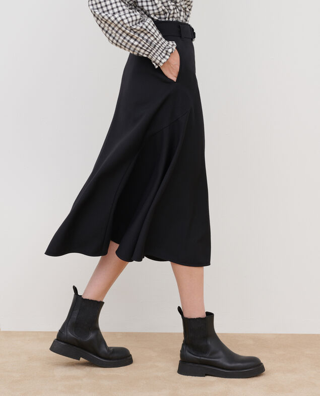Jupe en laine et cachemire 8853 09 black