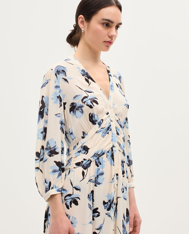 Robe longue fluide K620 lily blue