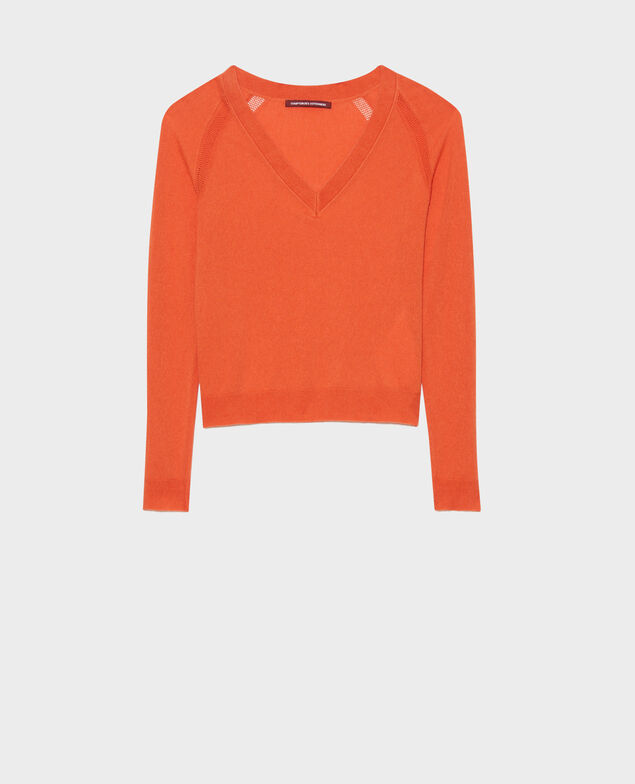Pull en soie mélangée 21 light orange