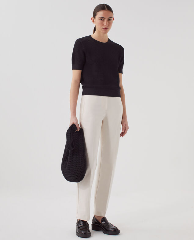 Pull à manches courtes en coton U090 black