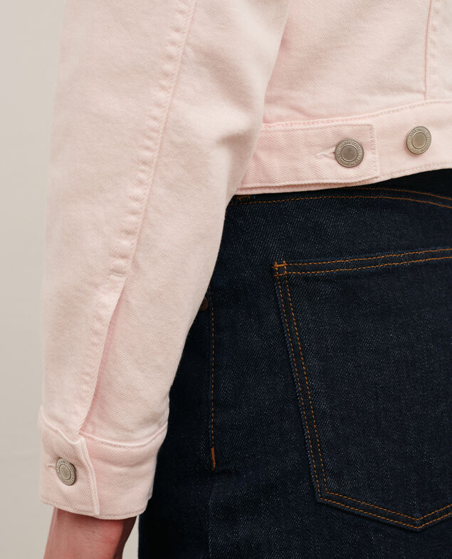 Veste courte en jean 0100 pink marshmallow