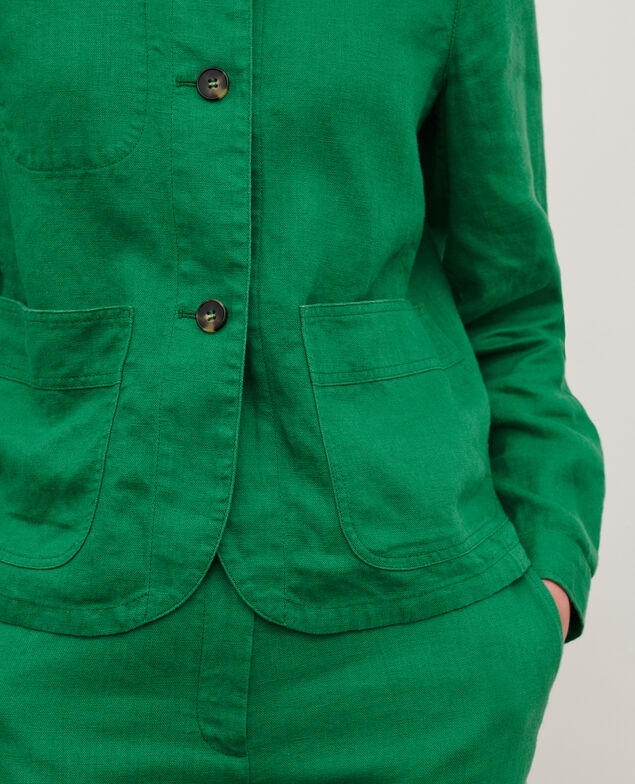 Veste en lin 0542 pine green