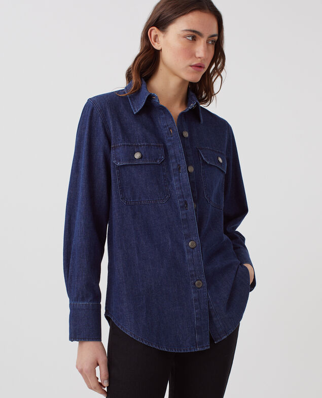 Chemise en denim de coton H680 rinse