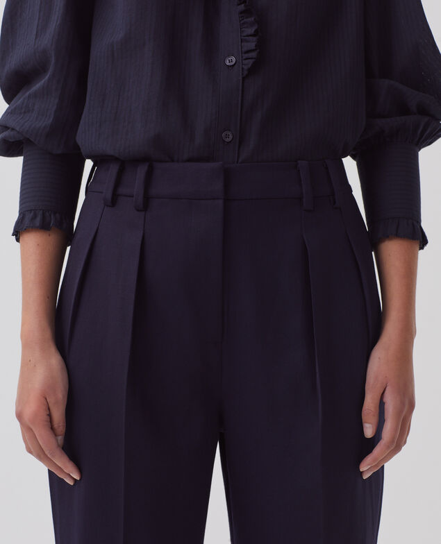 Pantalon à plis CAMILLE H695 night sky