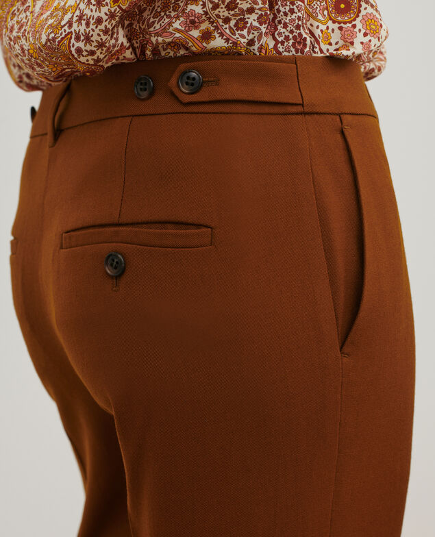 Pantalon cigarette en laine MARGUERITE A490 mustard