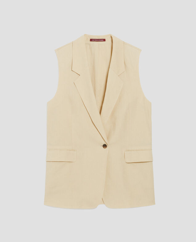 Veste de costume sans manches H311 oyester gray