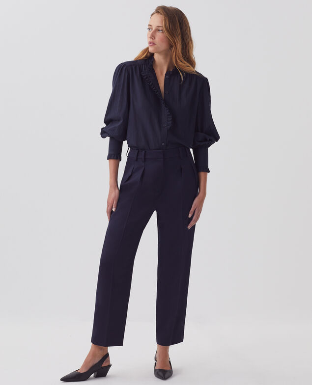 Pantalon à plis CAMILLE H695 night sky