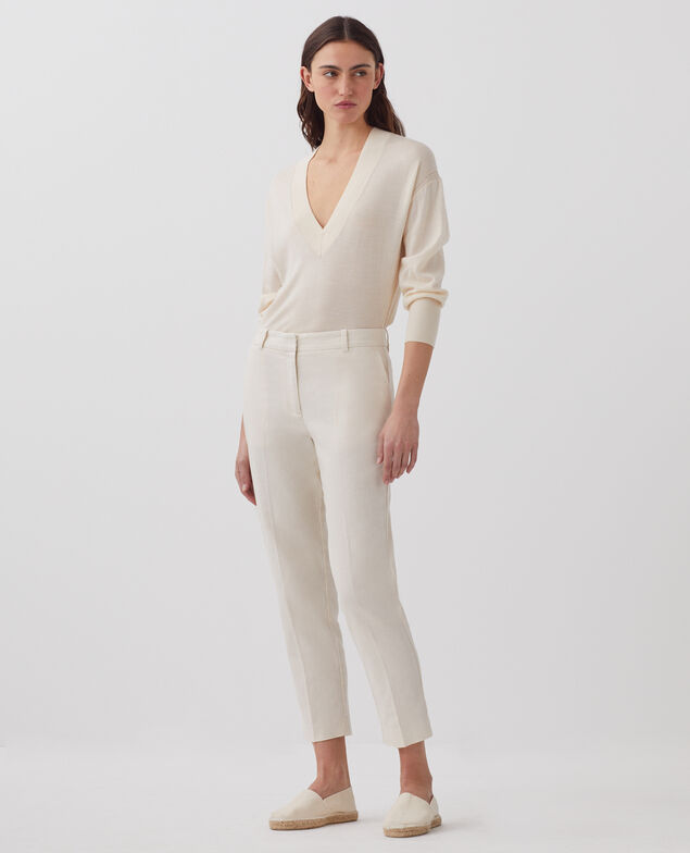 Pantalon cigarette MARGUERITE H303 white swan