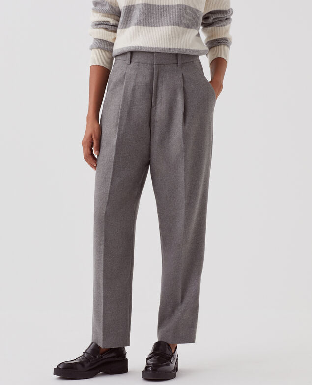 Pantalon droit en laine U060 gray