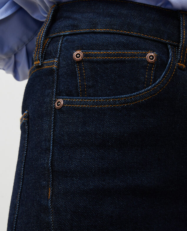 SLIM HIGH RISE - Jean cropped 5 poches Denim rinse