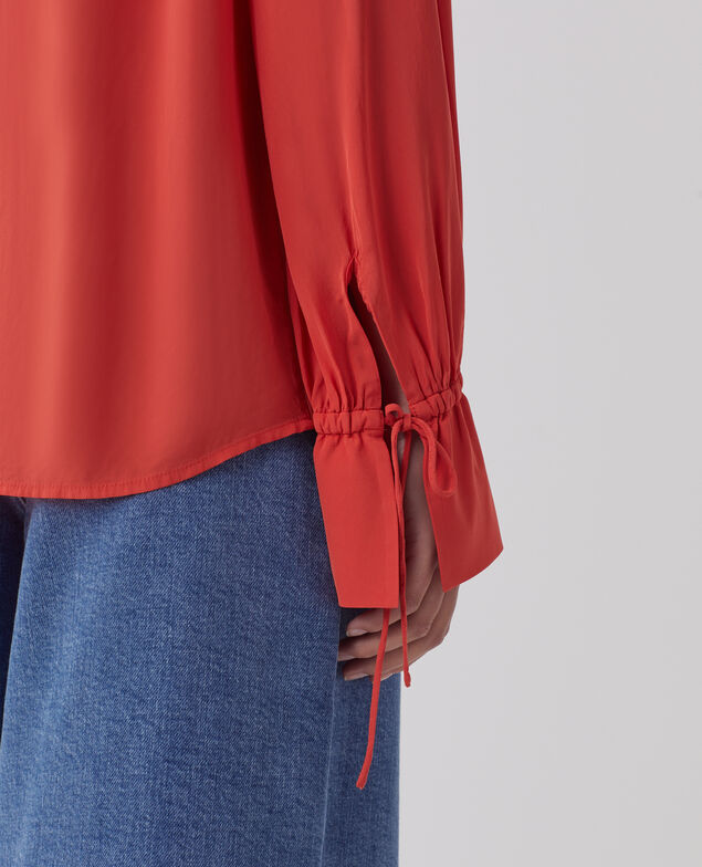 Chemise fluide à manches longues J240 paprika orange