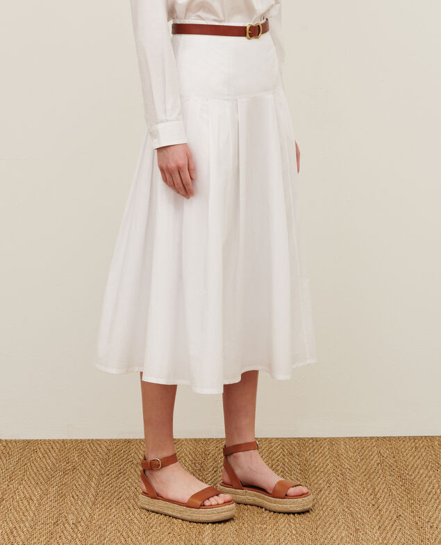 Jupe longue en coton 0007 white