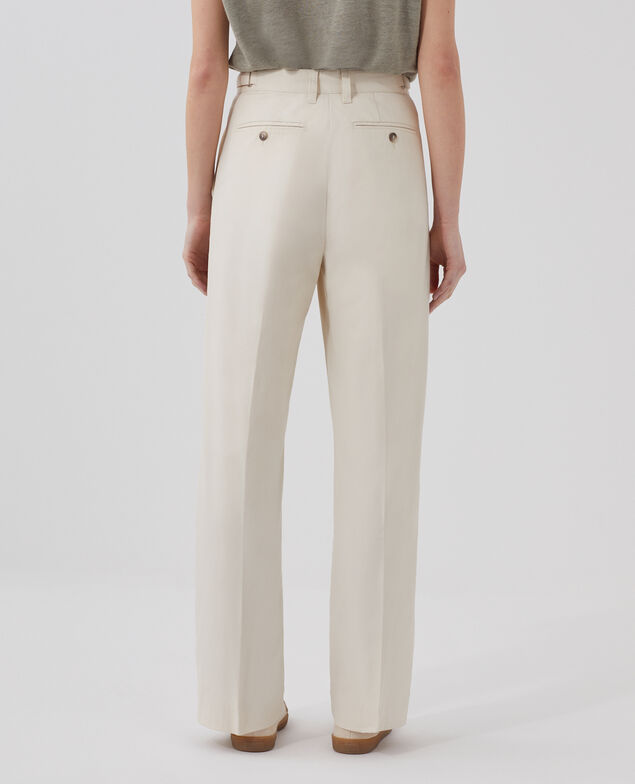 Pantalon droit BLANDINE I010 glass green beige