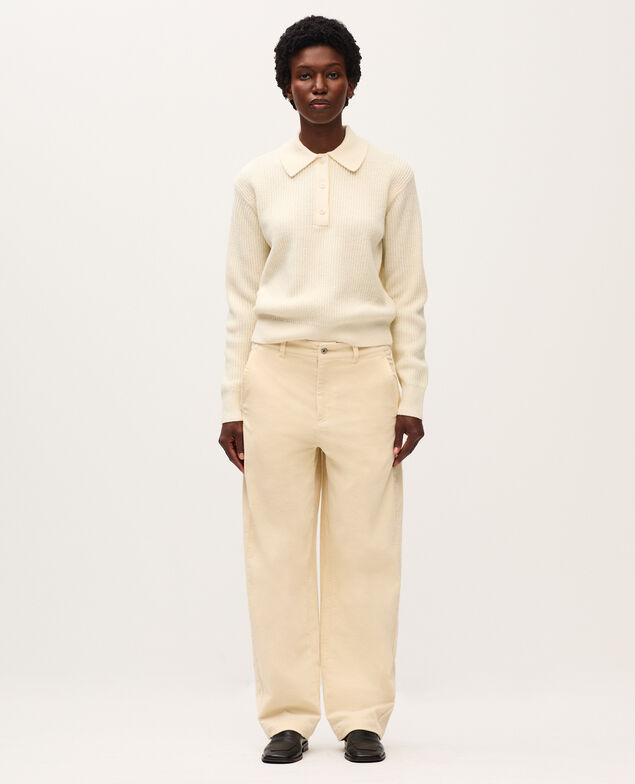 Pull col polo U010 off white