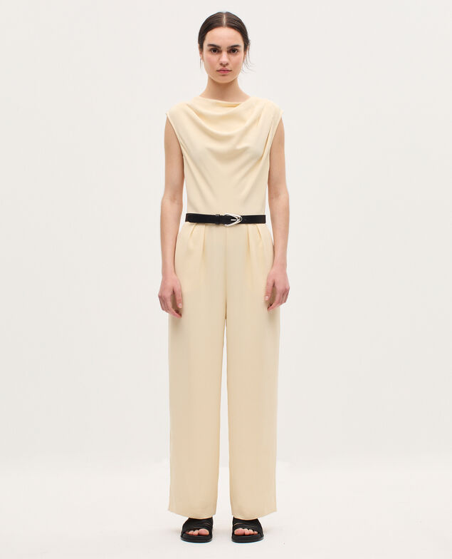 Combinaison en crêpe satiné K300 ecru beige