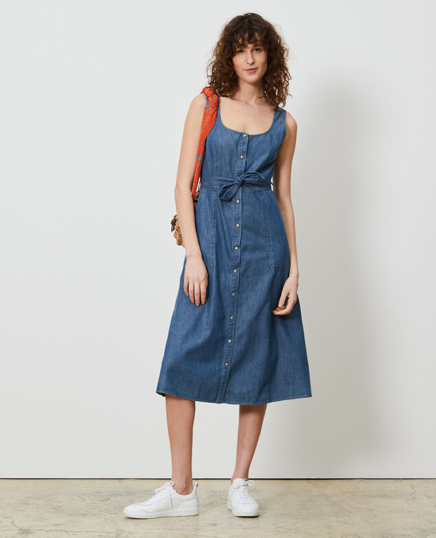 Robe en jean à bretelles Denim blue