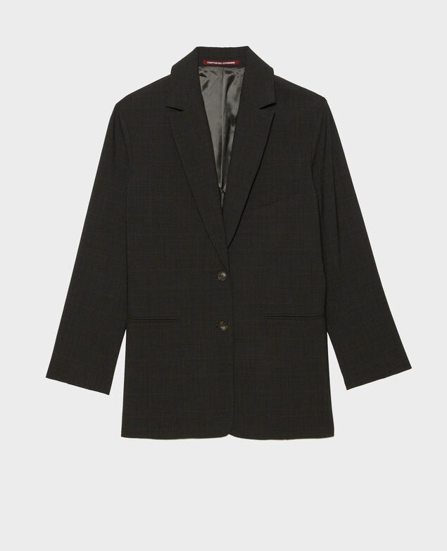 Blazer d'homme en laine prince de galles Check-wool-pattern-tailoring
