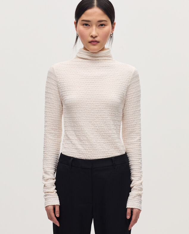 Top col montant texturé K000 white