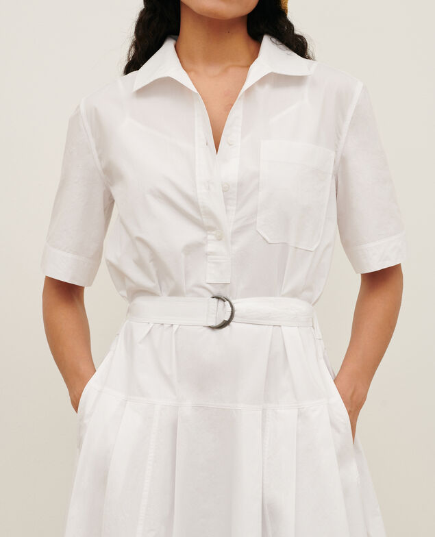 Robe midi en coton 0007 white