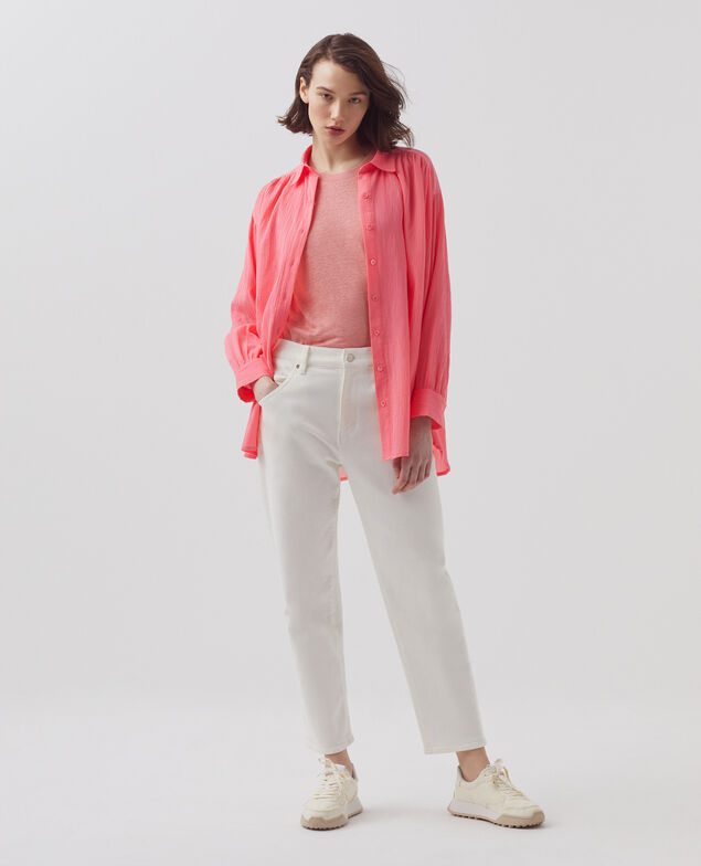 Chemise en coton froissé H110 lantana