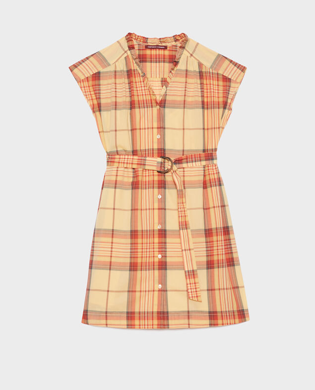 Robe chemise en coton 0241 orange