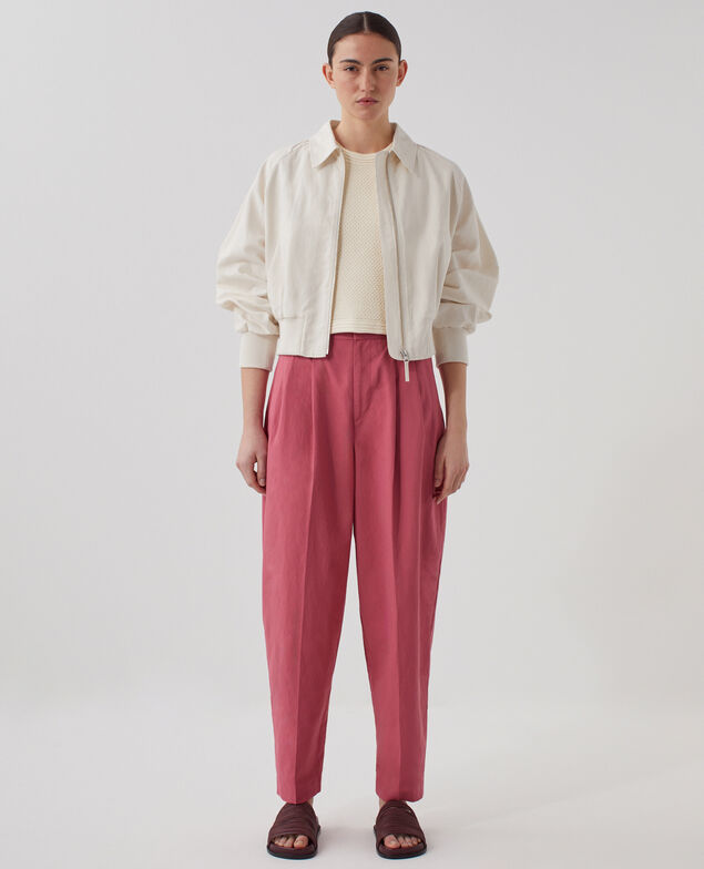 Débardeur maille ajourée en coton U010 off white