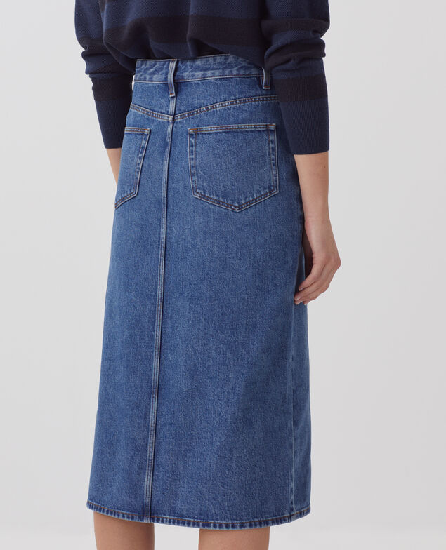 Jupe midi en denim J650 vintage wash ss25
