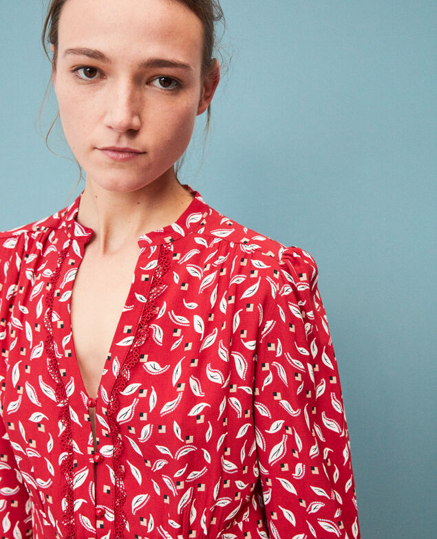 Robe imprimée Earth red